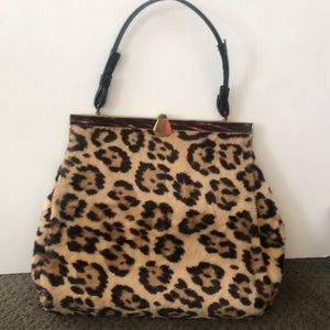 Vintage Leopard Handbag Purse